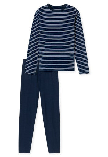 Pyjama's blauw SCHIESSER