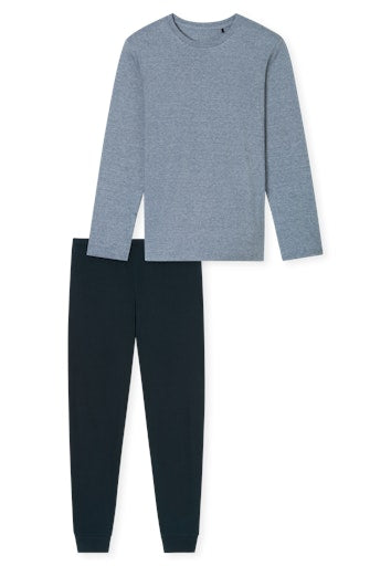 Pyjama's blauw SCHIESSER
