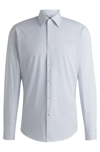 Hemden lange mouw blauw Boss Men Black