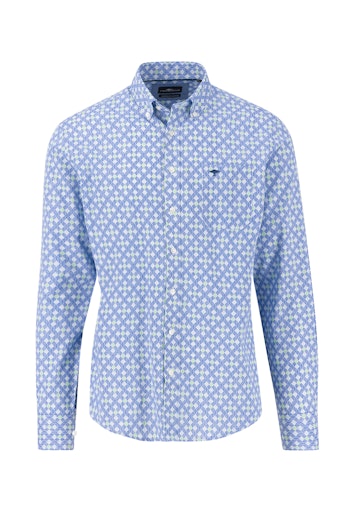 Hemden lange mouw blauw Fynch-Hatton