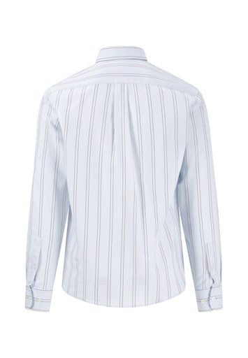 Hemden lange mouw blauw Fynch-Hatton