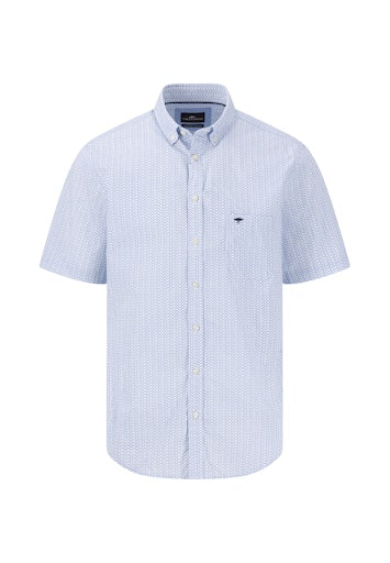 Hemden korte mouw blauw Fynch-Hatton