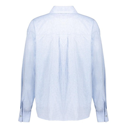 Blouses lange mouw blauw Geisha