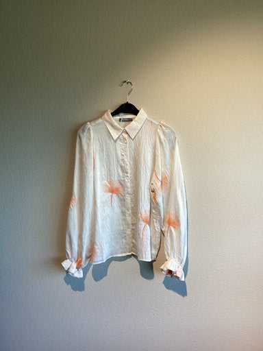 Blouses lange mouw beige Geisha