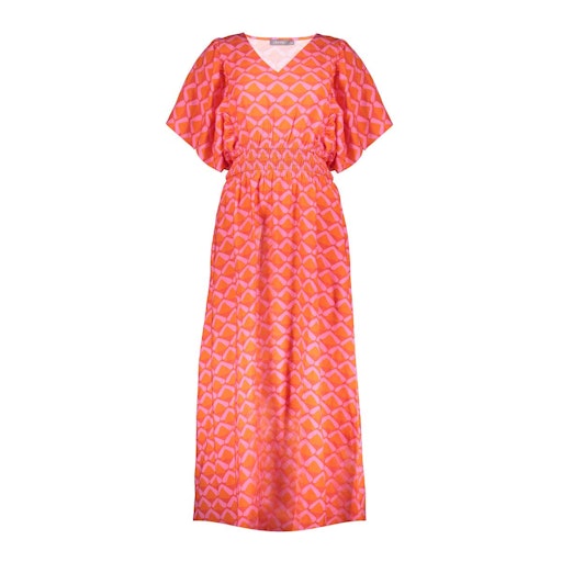 Jurken korte mouw roze Geisha