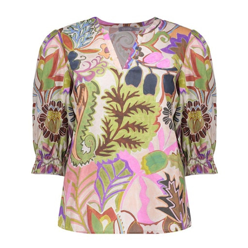 Blouses korte mouw multicolor Geisha
