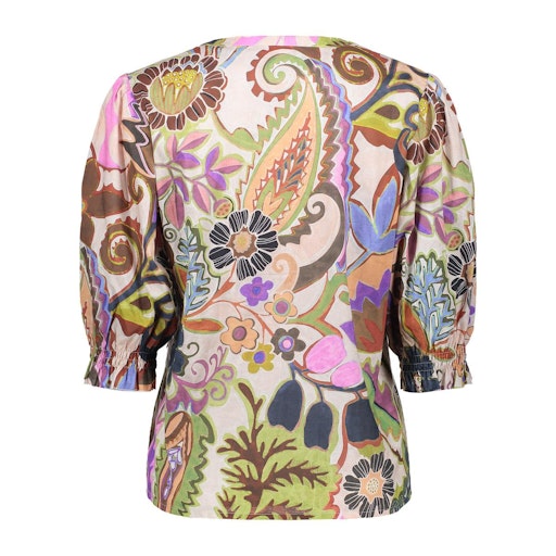 Blouses korte mouw multicolor Geisha