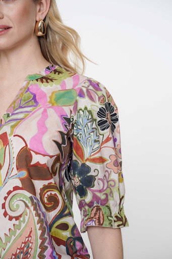Blouses korte mouw multicolor Geisha
