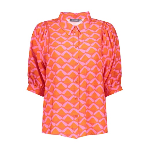 Blouses korte mouw roze Geisha