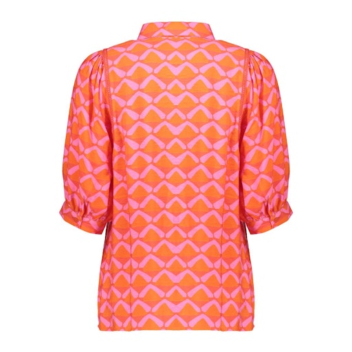 Blouses korte mouw roze Geisha