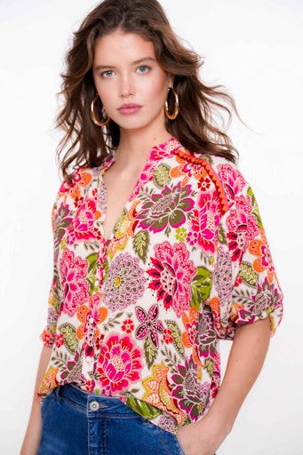 Blouses lange mouw multicolor Geisha