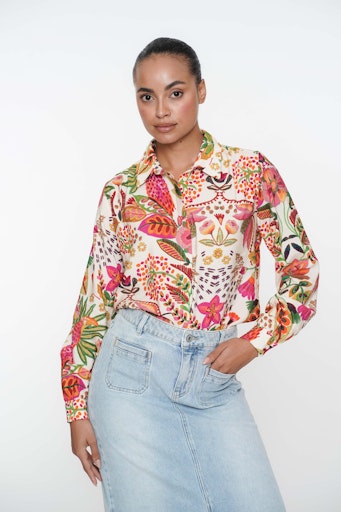 Blouses lange mouw multicolor Geisha