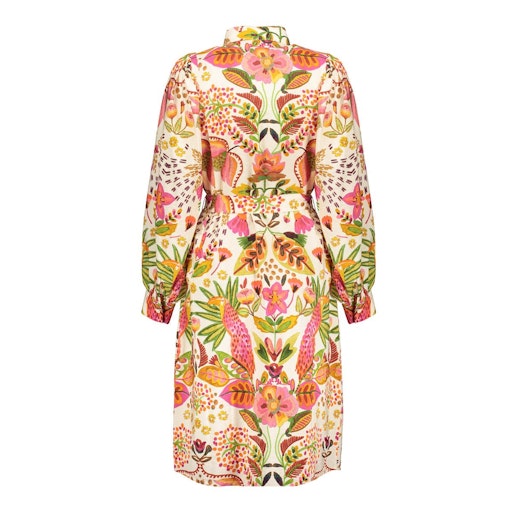Jurken lange mouw multicolor Geisha