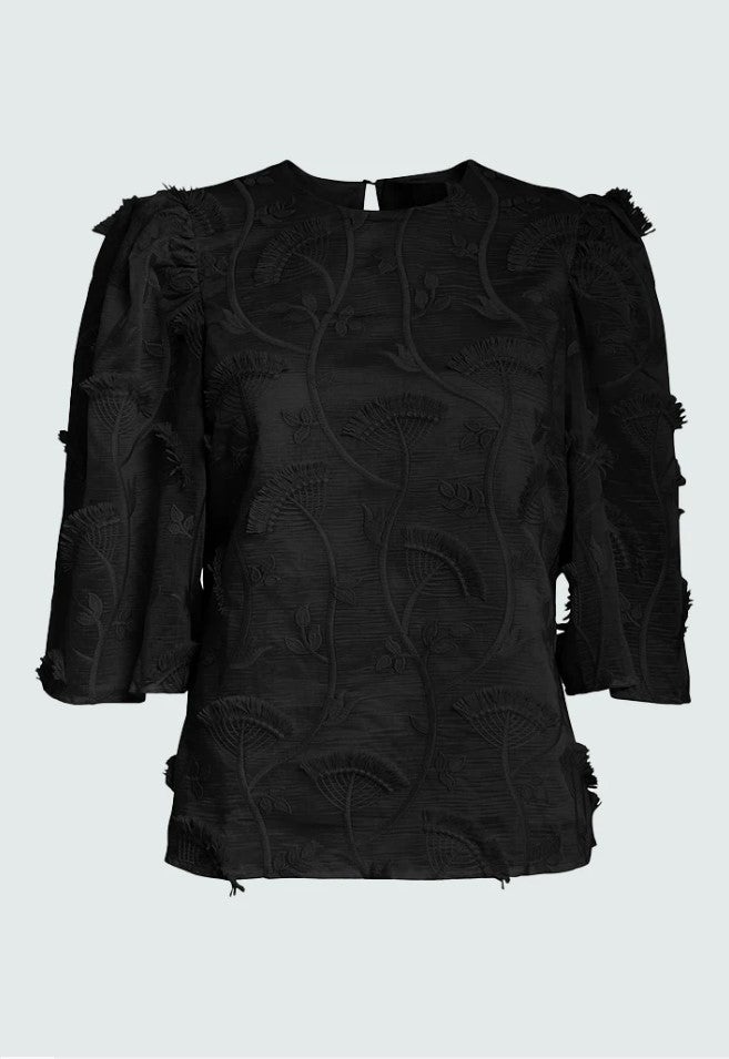 Blouses lange mouw zwart Minus
