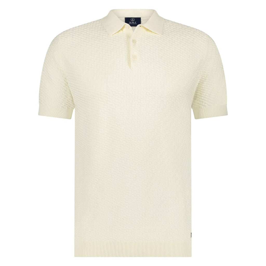 Polo's korte mouw beige Marco Manzini