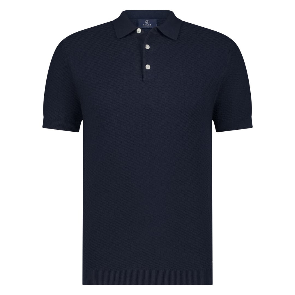 Polo's korte mouw navy Marco Manzini