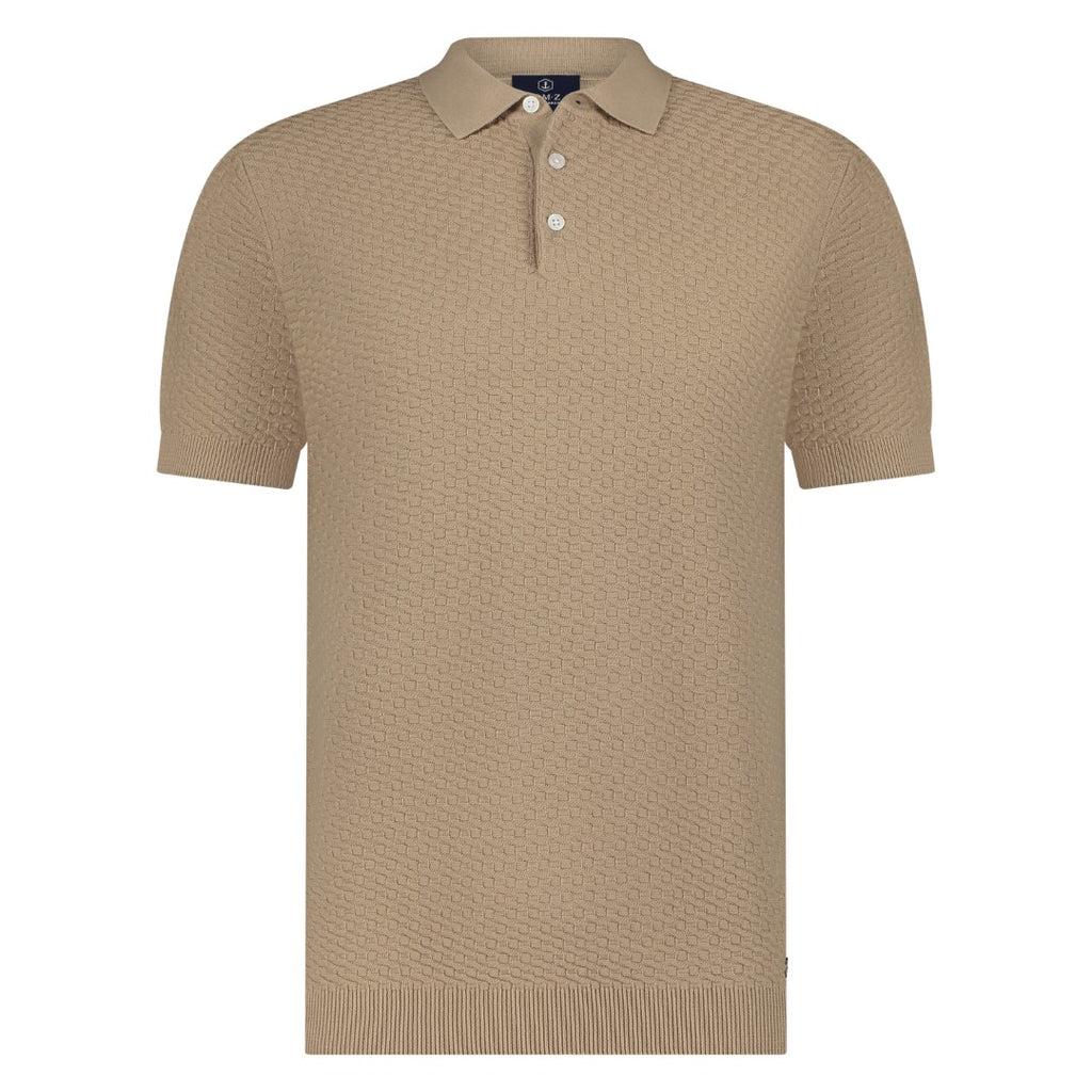 Polo's korte mouw bruin Marco Manzini