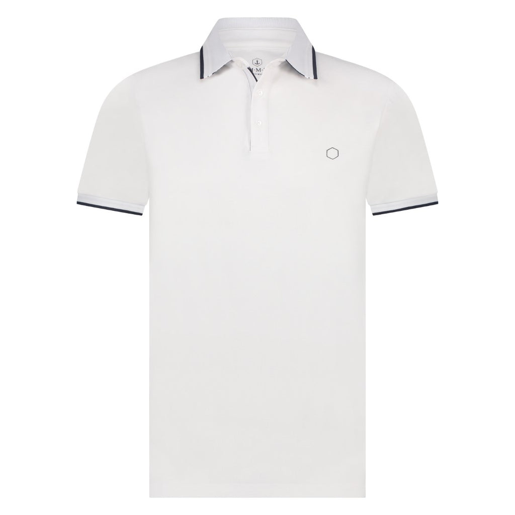 Polo's korte mouw wit Marco Manzini