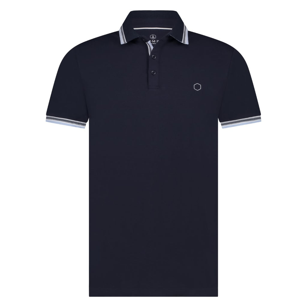 Polo's korte mouw navy Marco Manzini