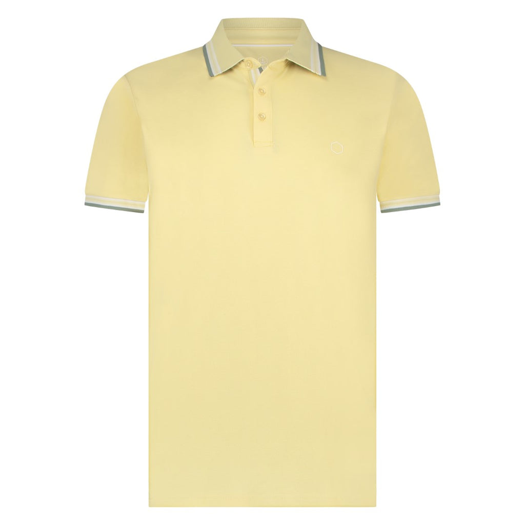 Polo's korte mouw geel Marco Manzini