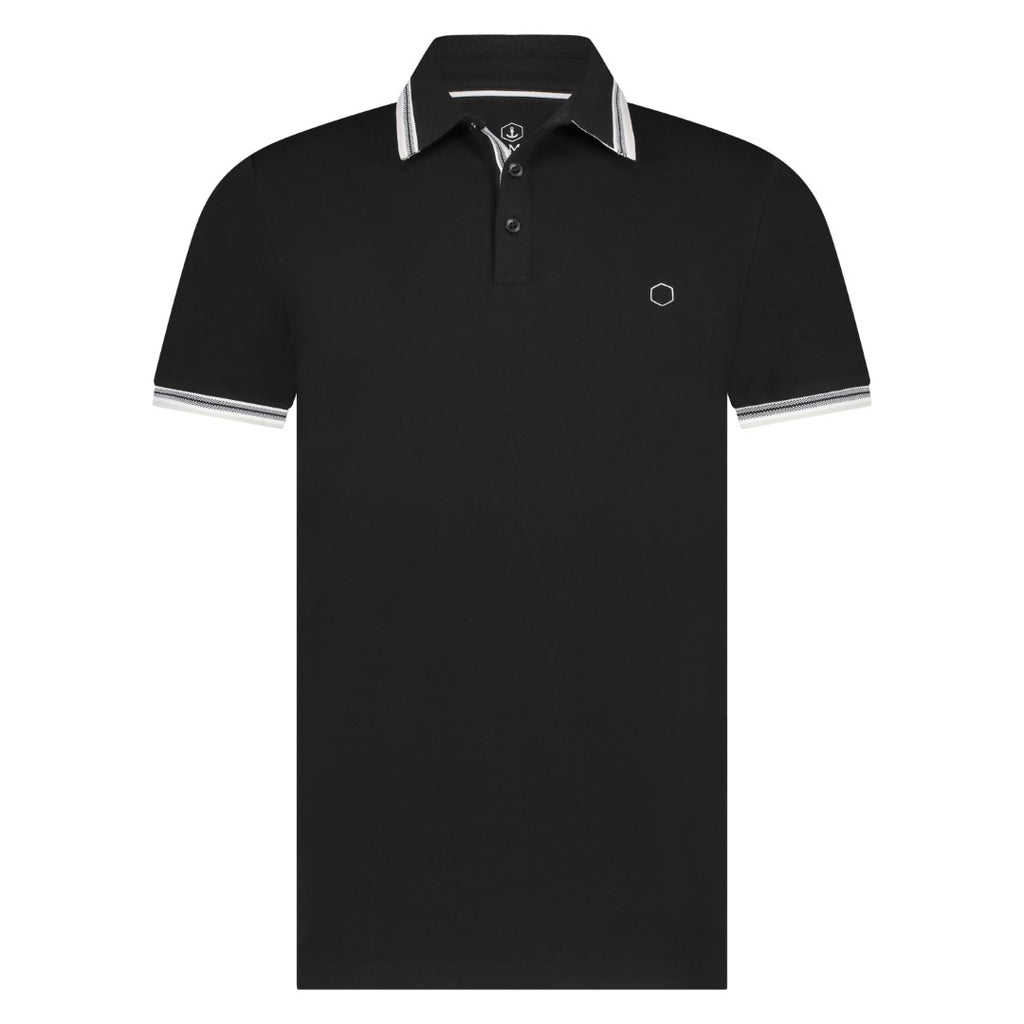 Polo's korte mouw zwart Marco Manzini