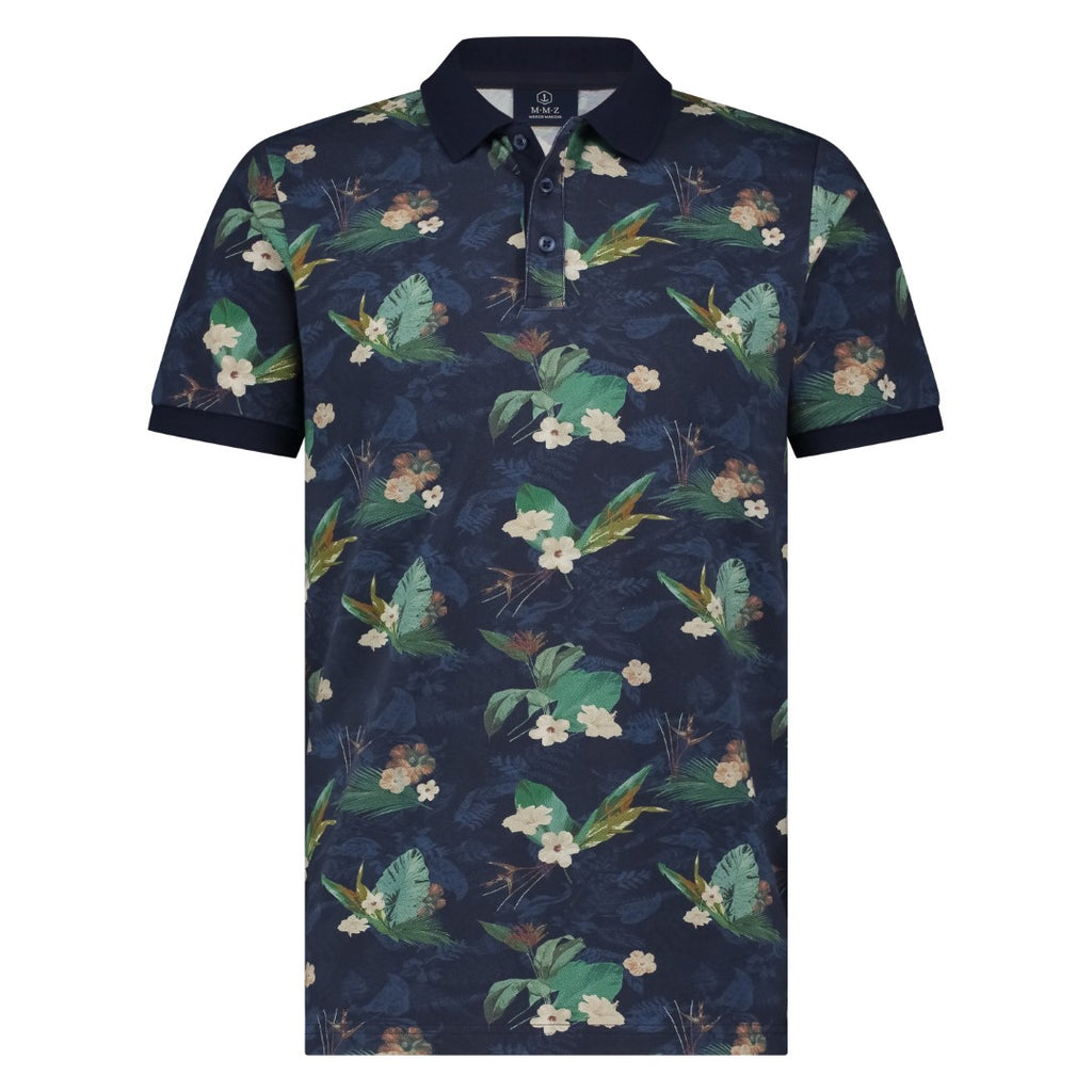 Polo's korte mouw navy Marco Manzini