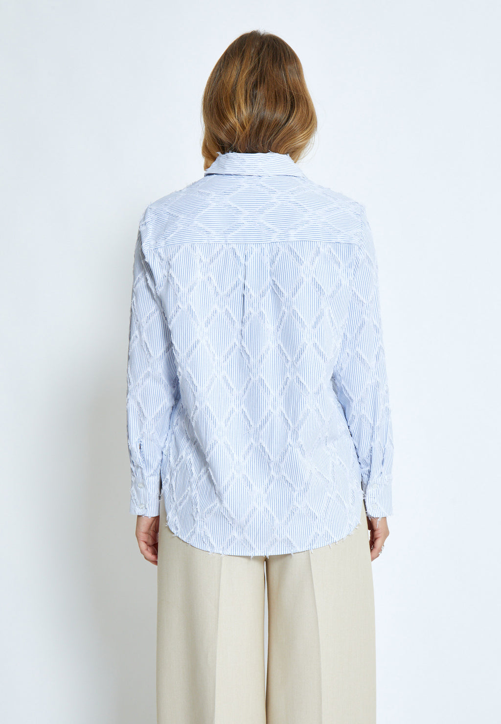 Blouses lange mouw blauw Minus