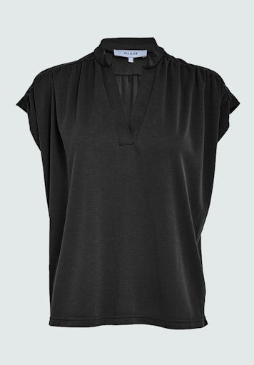 Blouses korte mouw zwart Minus