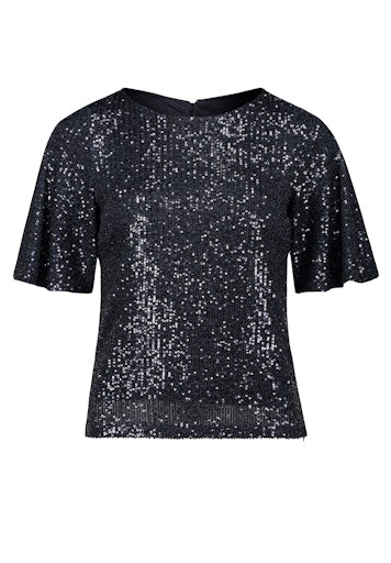 Blouses korte mouw blauw Vera Mont