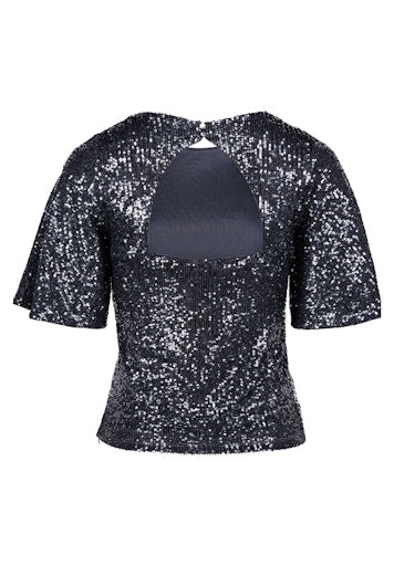 Blouses korte mouw blauw Vera Mont