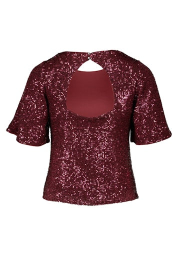 Blouses korte mouw bordeaux Vera Mont