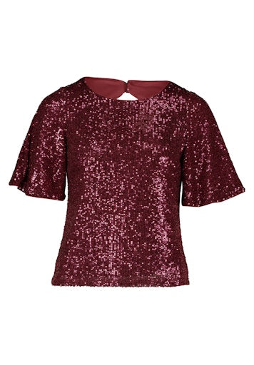 Blouses korte mouw bordeaux Vera Mont
