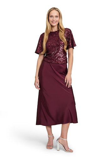 Blouses korte mouw bordeaux Vera Mont