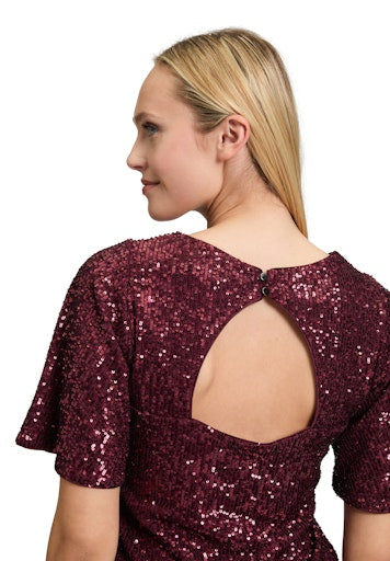 Blouses korte mouw bordeaux Vera Mont