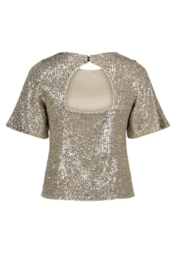 Blouses korte mouw beige Vera Mont