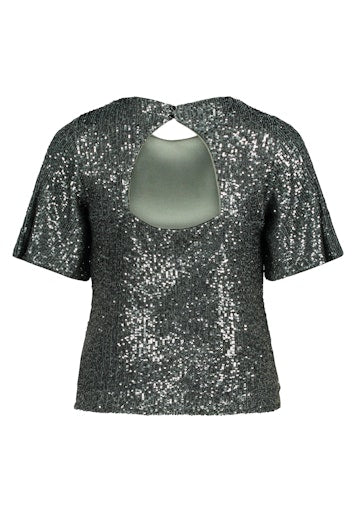 Blouses korte mouw groen Vera Mont