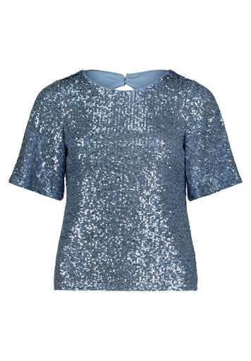 Blouses korte mouw blauw Vera Mont