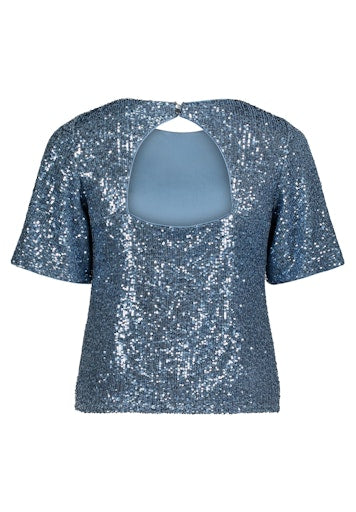 Blouses korte mouw blauw Vera Mont