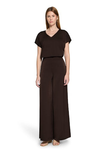 Blouses korte mouw bruin Vera Mont