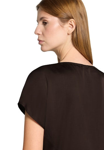 Blouses korte mouw bruin Vera Mont