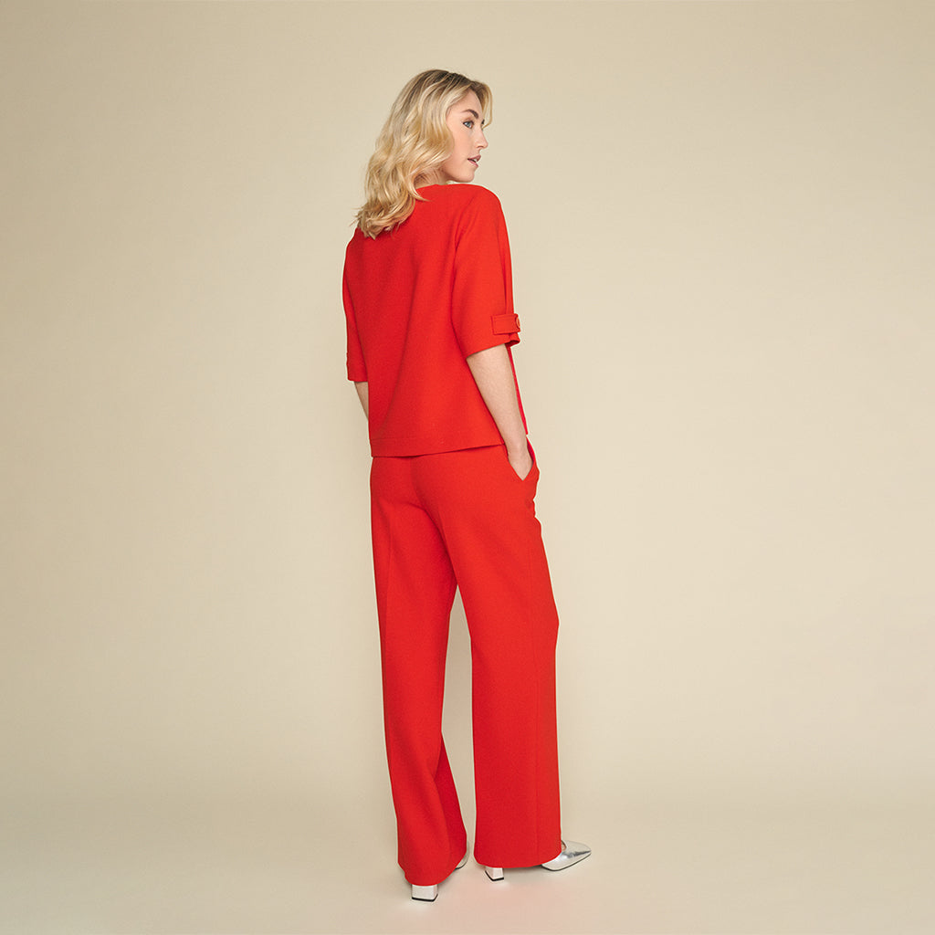 Blouses korte mouw rood Marie Méro