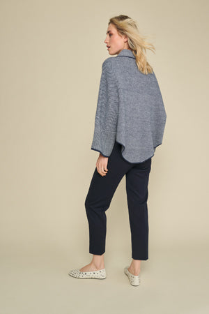 Poncho's navy Marie Méro