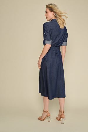 Jurken korte mouw blauw Marie Méro