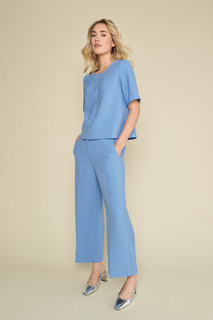 Blouses korte mouw blauw Marie Méro
