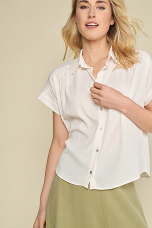 Blouses korte mouw beige Marie Méro
