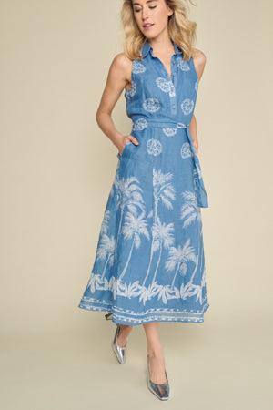 Jurken zonder mouw blauw Marie Méro