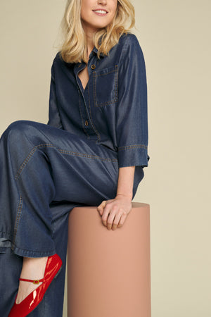 Blouses lange mouw navy Marie Méro