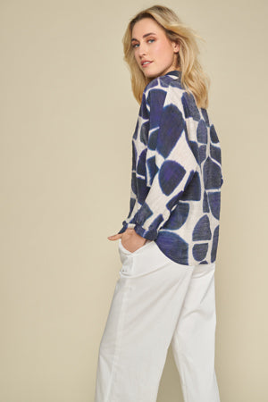 Blouses lange mouw blauw Marie Méro