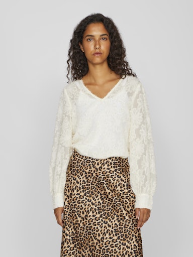 Blouses lange mouw beige VILA