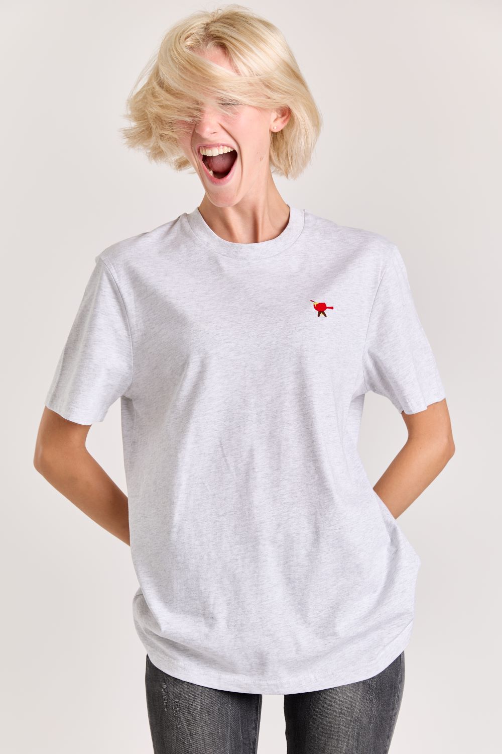T-shirts korte mouw grijs STRØM